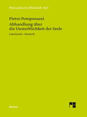 cover image of Abhandlung über die Unsterblichkeit der Seele: Zweisprachige Ausgabe